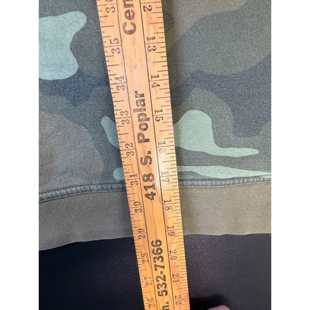 Gap Kids Camo Arch Logo Pullover Hoodie Green Camouflage Size M 8 J6‎